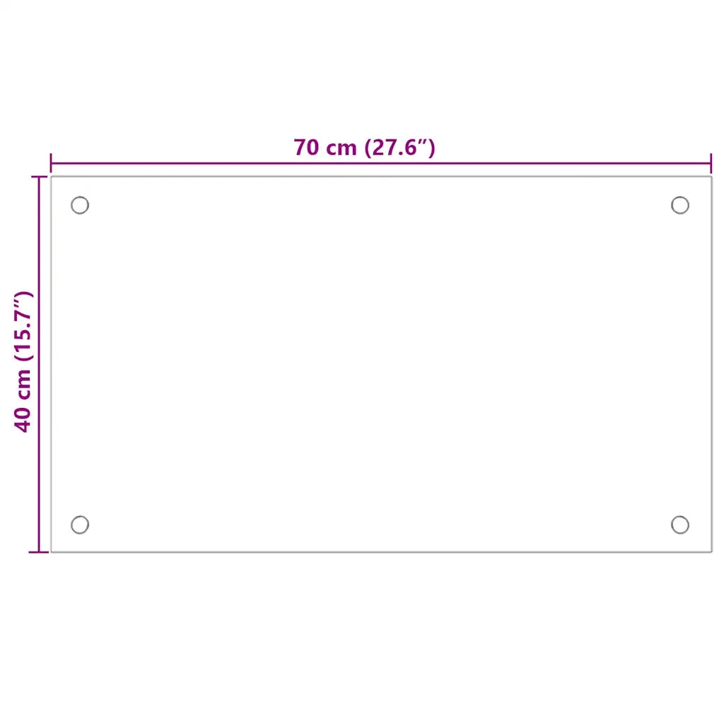 Paraschizzi per Cucina Trasparente 70x40 cm in Vetro Temperato 249466