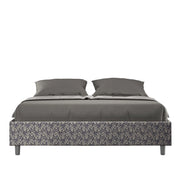 Letto Sommier imbottito Matrimoniale 160x200 cm tessuto Era Azelia - Senza rete,Blu