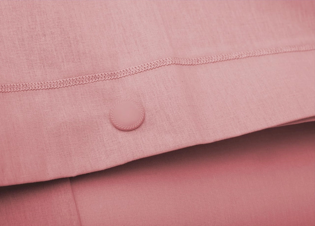 Completo Lenzuola Made In Italy In Puro Cotone Tinta Unita Varie Colorazioni - Singolo - Rosa