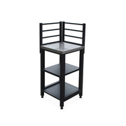 Mobile da esterno in acciaio 2 ripiani, 48.5cm, nero