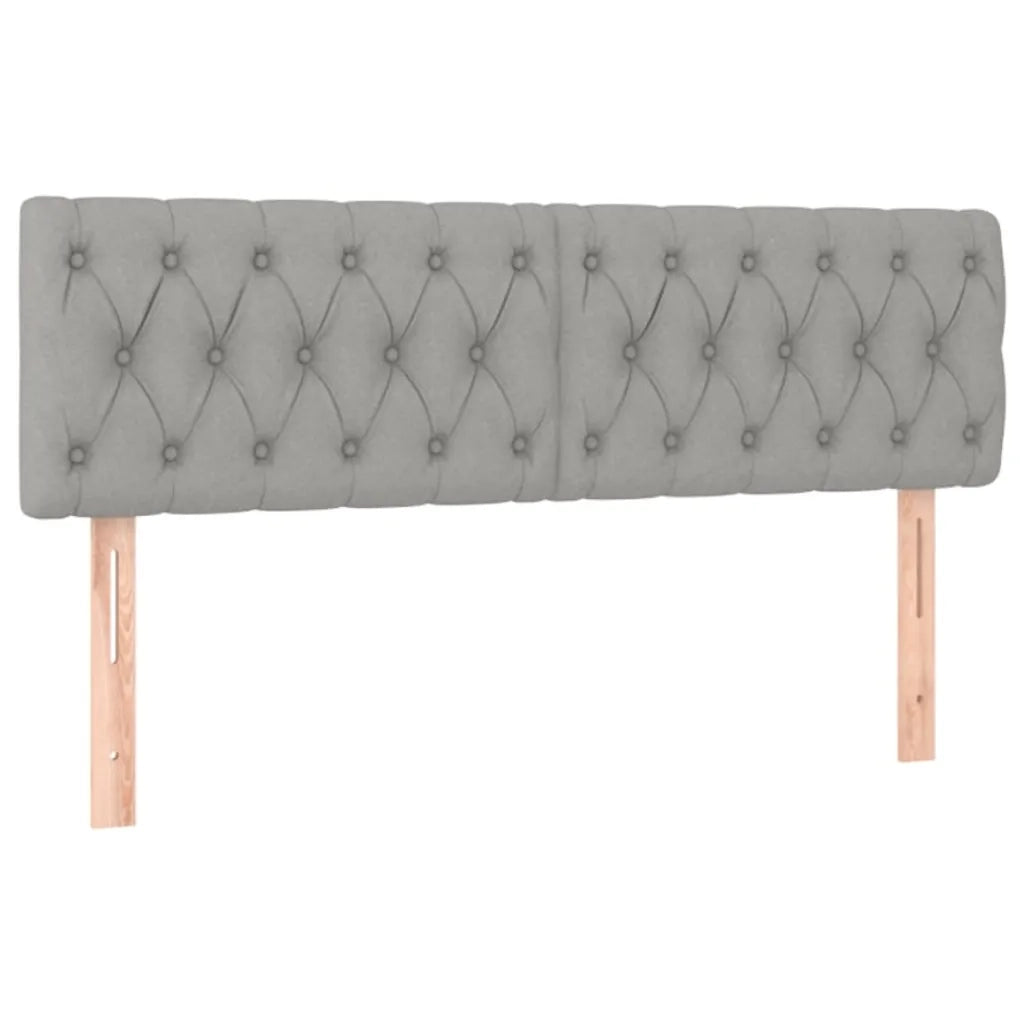 Letto a Molle Materasso e LED Grigio Chiaro 140x200 cm Tessuto