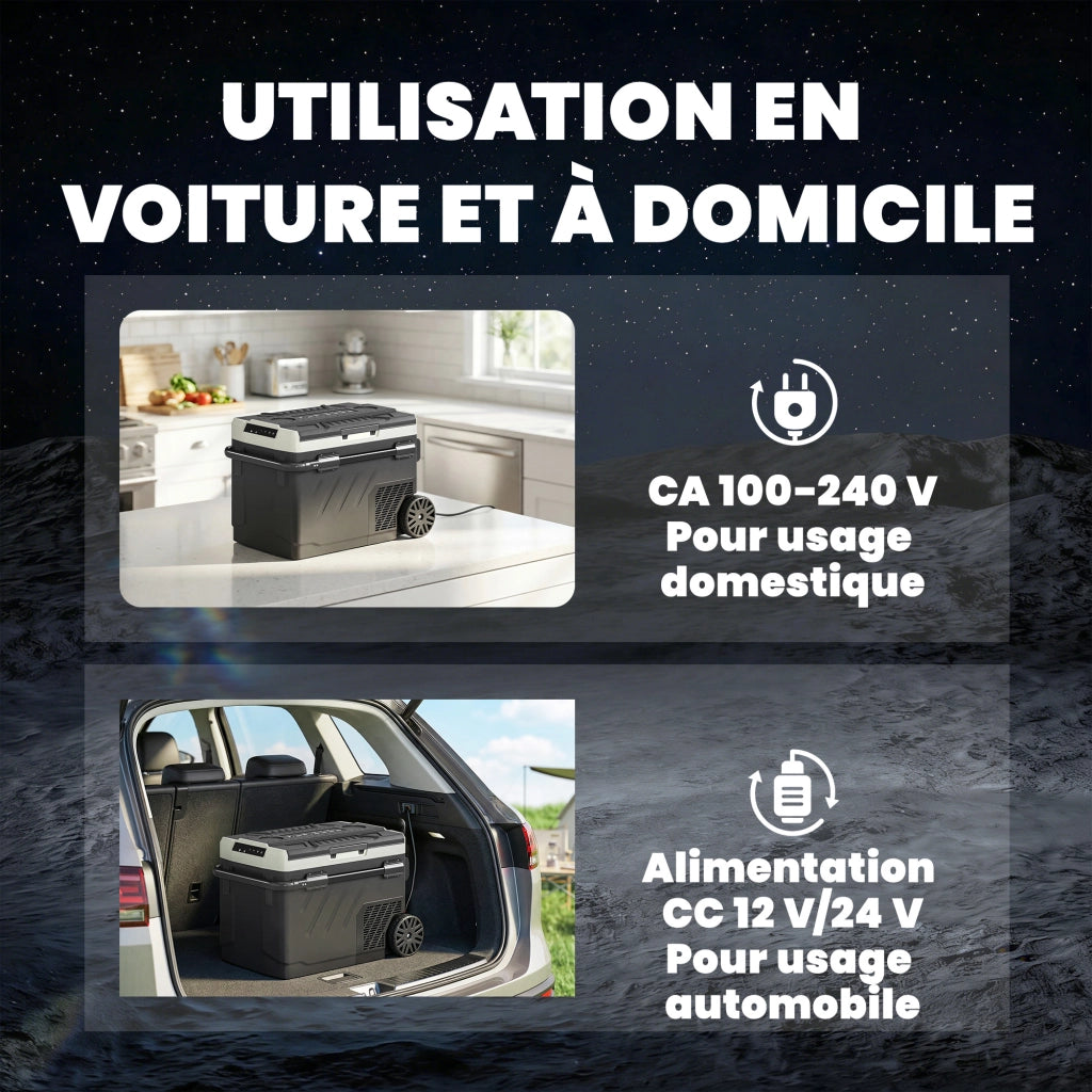 Frigorifero da Viaggio 40L a Doppia Zona ¨C Minimal ¨C Nero