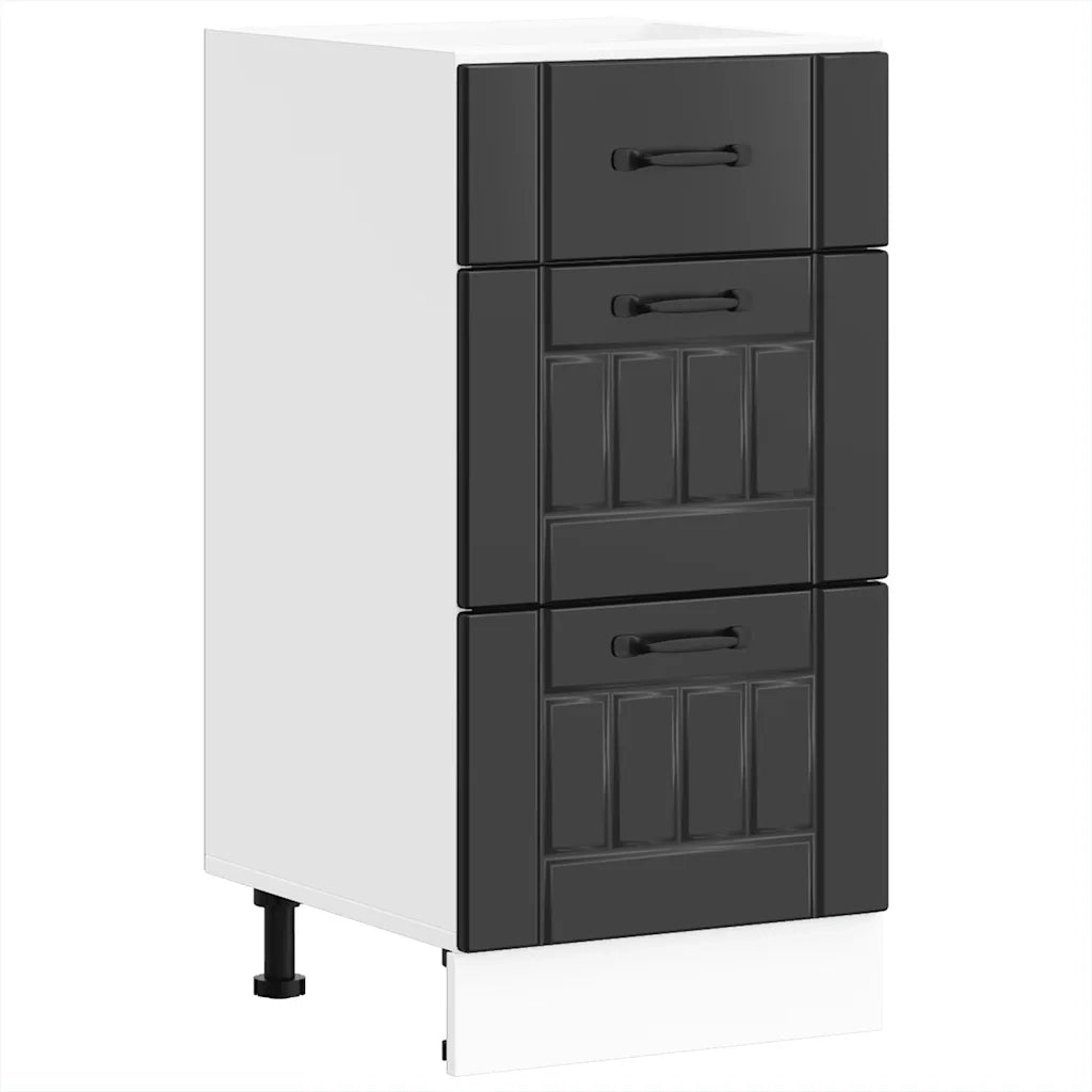 Mobiletto da cucina "Lucca" Nero in legno ingegnerizzato 854231