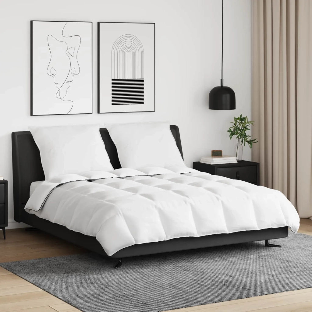 Piumone | Duvet Invernale con cuscino 3 pz Bianco Piuma d'anatra