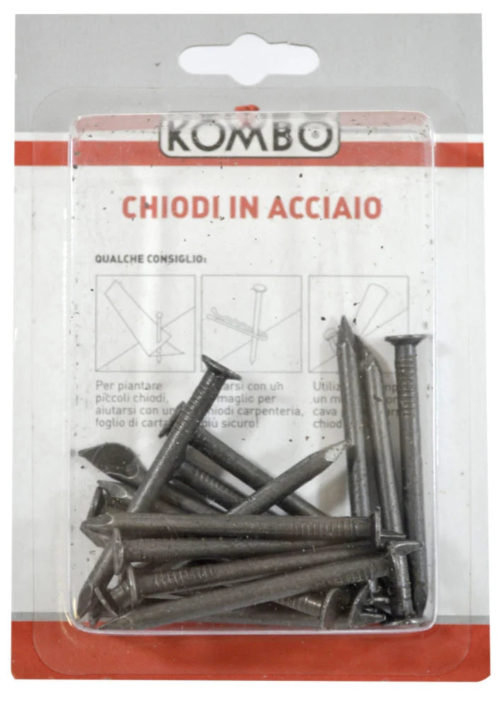 SET DI CHIODI PUNTA ACCIAO 3.7 X 50 GREZZI 70 GRAMMI
