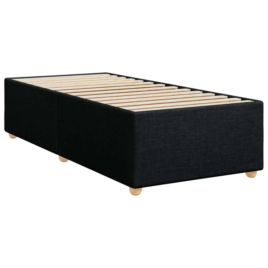 Letto box spring con materasso Nero 100 x 200 cm Tessuto 3452347