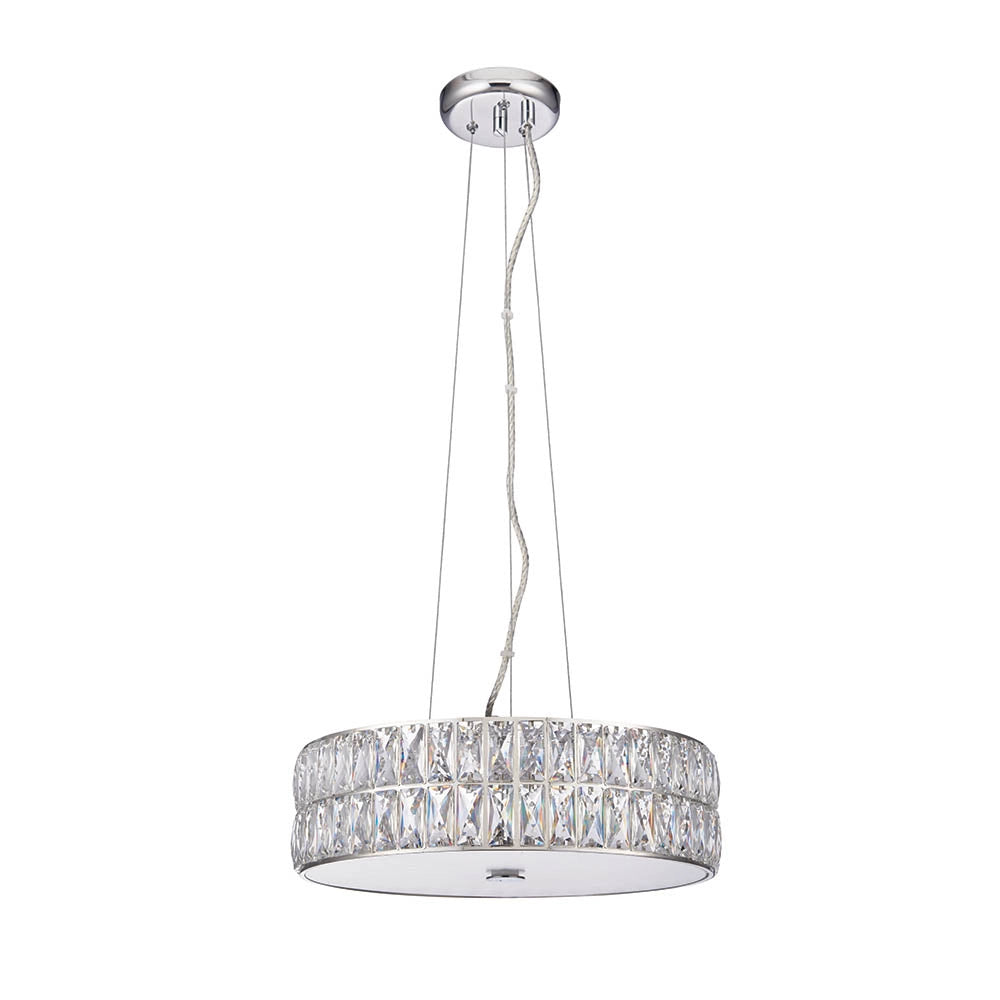 Lampada sospensione Verina Endon cristallo cromo LED 26W