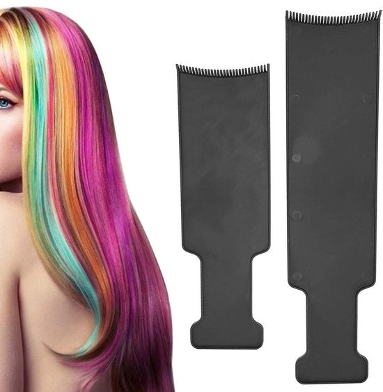 Kit di Marcatura per Capelli 2 pezzi - Balayage - Professionale per Uso Domestico - Denti a Forma di Palla - Leggero - Applicazione Senza Rischio di Danno - Strumento per la Modellazione dei Capelli