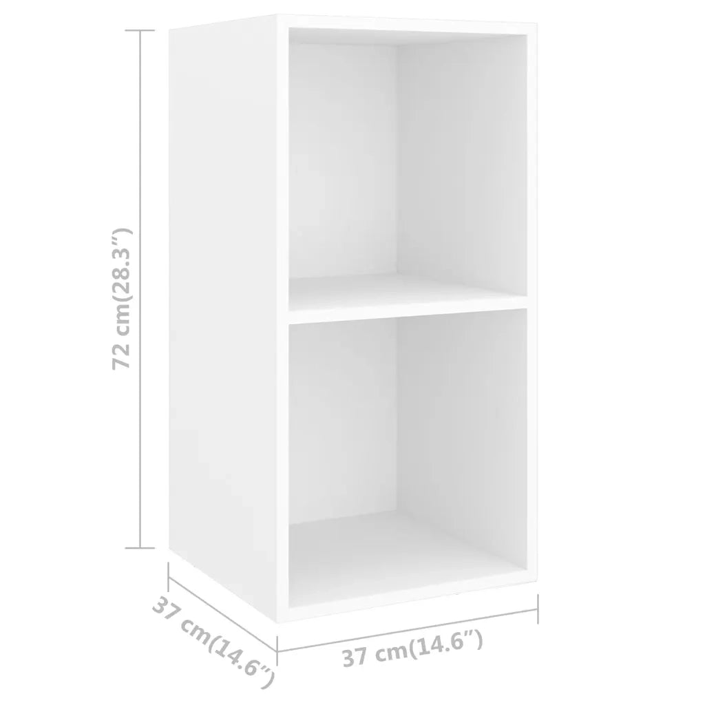 Mobili TV a Parete 4 pz-Set di 4 Credenza per TV sospesa Bianco in Legno Multistrato