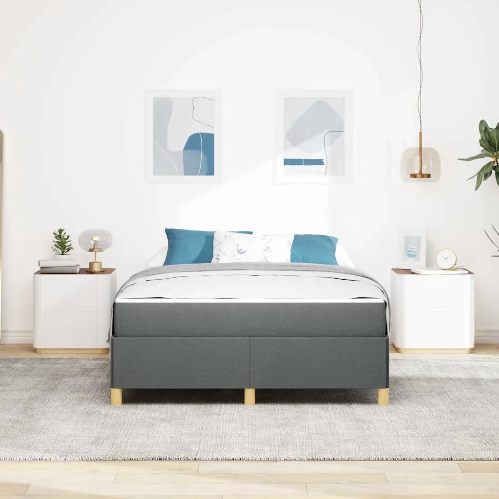 Struttura del letto Grigio scuro 140 x 190 cm Tessuto 3398935