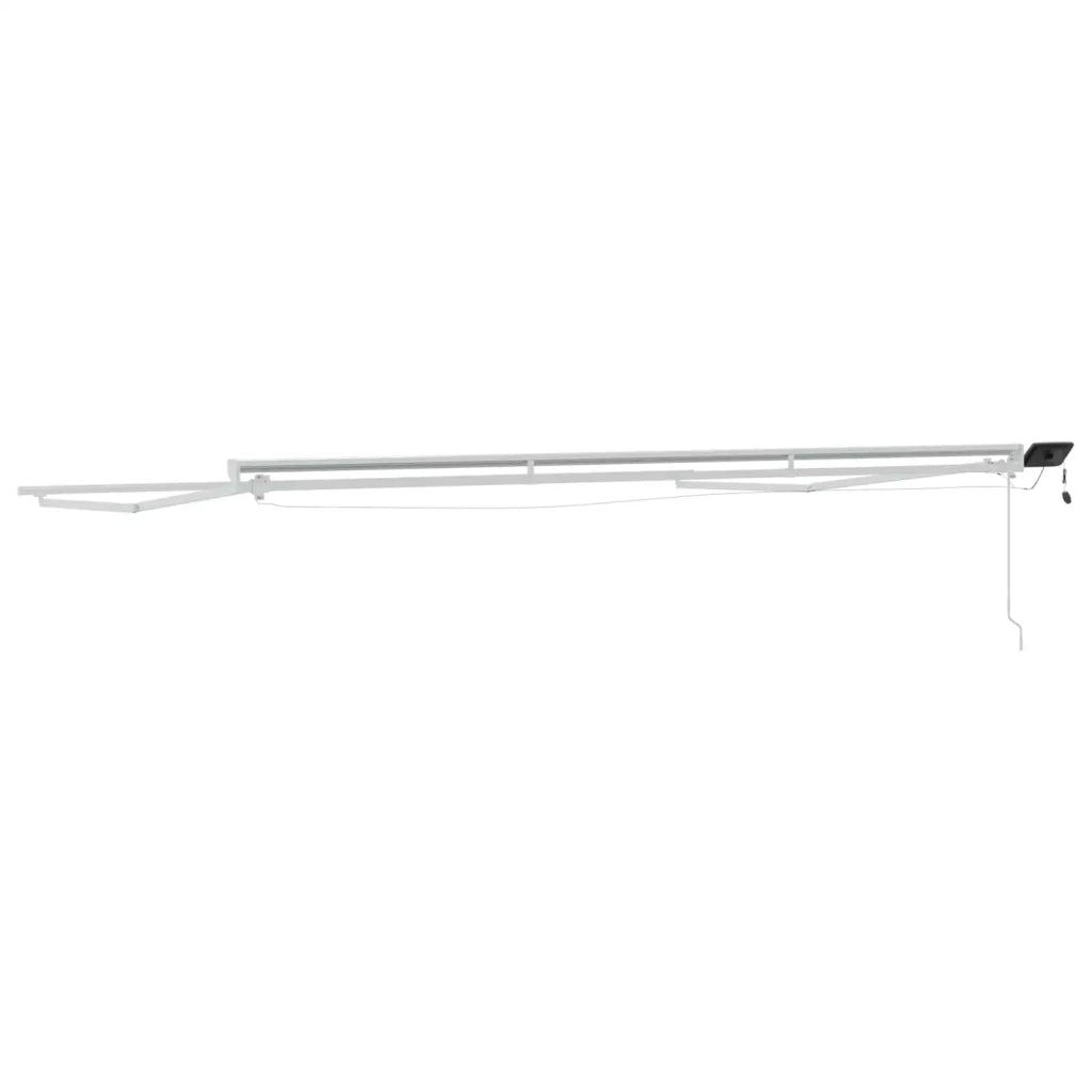 Cornice per Tenda Manuale con LED Bianco 4 × 3,5 m Alluminio 42024801