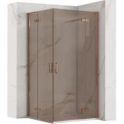 Cabina Doccia Rea Hugo Double 80x90 Copper Brush