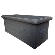 Cheonda - Garden Italia Fioriera Festonata GCF 100×40 cm in Resina – Made in Italy, Resistente al Gelo e Antiurto Colore: Antracite