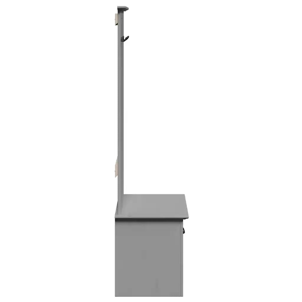 Mobiletto da Ingresso con Ganci BODO Grigio 50x40x157 cm 4016874