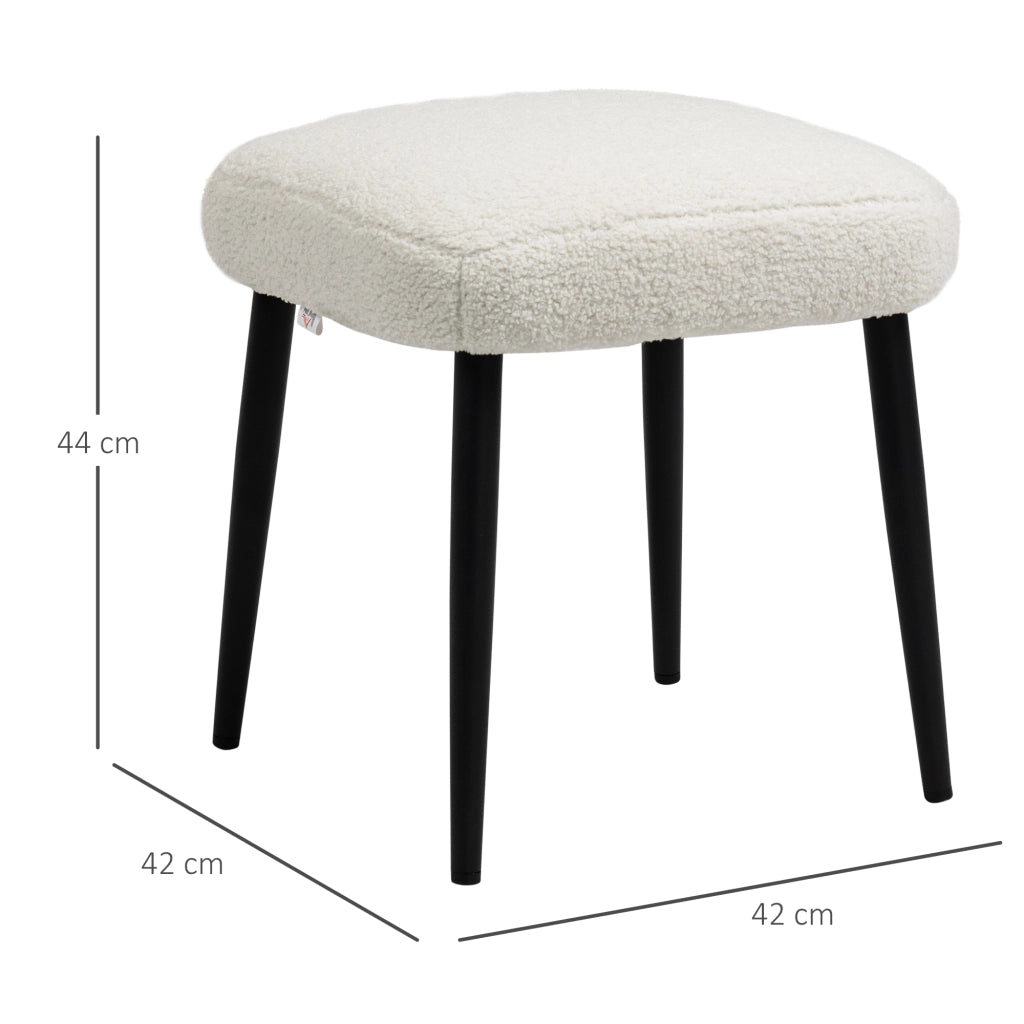 Pouf Hocker Cuscino ¨C zephmum ¨C Creme Beige Tessuto Boucl¨¦
