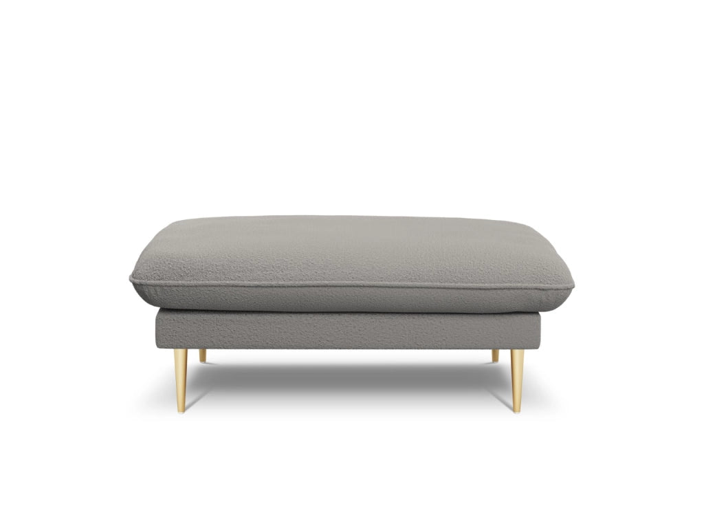 Cosmopolitan Design - Pouf "Vienna" in bouclé grigio 