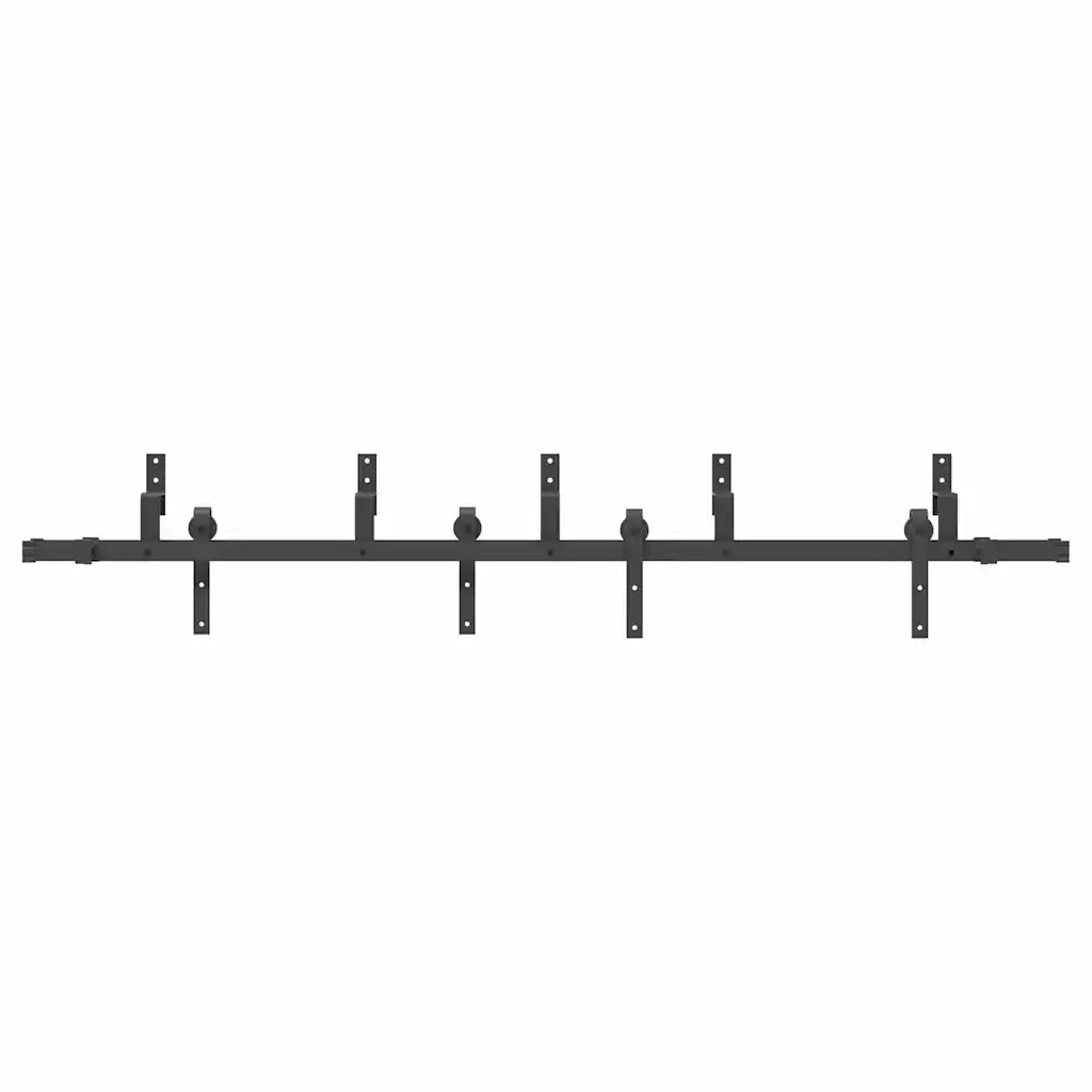 Kit di Binari per Porte Scorrevoli 213,5 cm Acciaio Nero CFW4345055