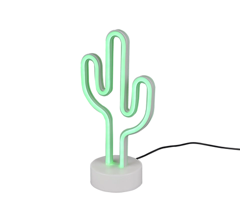 Lampada Tavolo Scrivania Giovanile Moderna Led Verde Cactus GD Trio