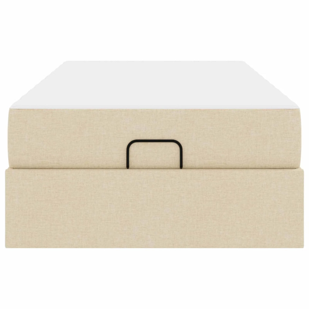 Struttura letto con materasso 2 pcs-Giroletto Crema Tessuto 347906