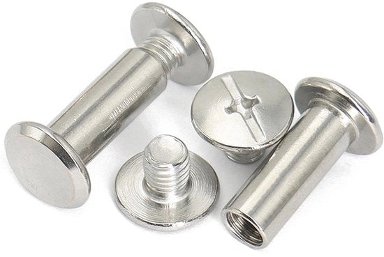 60 Set di Viti in Acciaio Inox M2 x 4 mm - Viti a Testa a Cappuccio - Viti a Banda - Viti Decorative