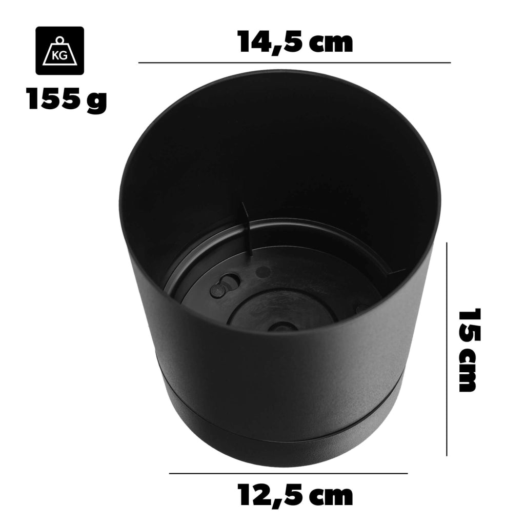 Vaso da fiori KADAX con supporto, rotondo, in plastica, 14,5 cm