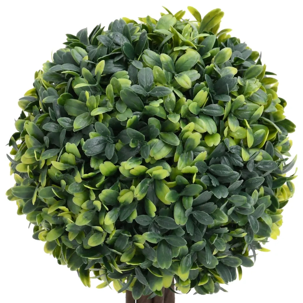 Piante di Bosso Artificiale 2 pz a Sfera con Vaso Verde 33 cm CFW3417183