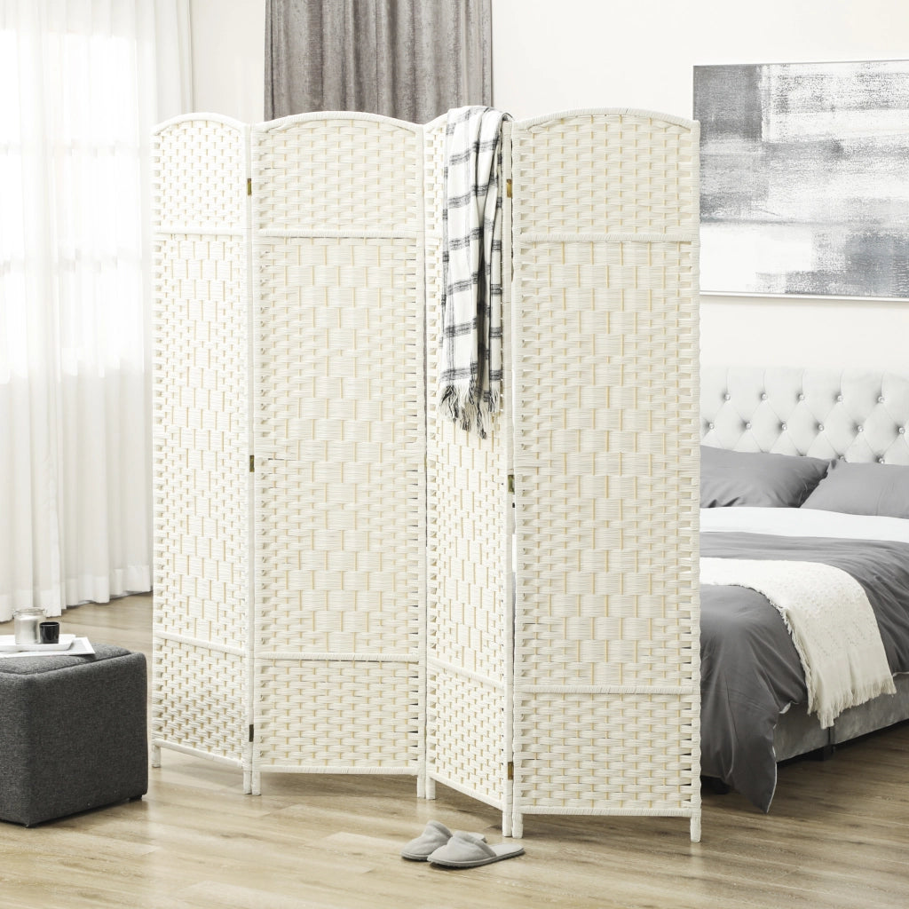 Paravent ¨C Minimal ¨C 4 ante in legno bianco 180x180 cm