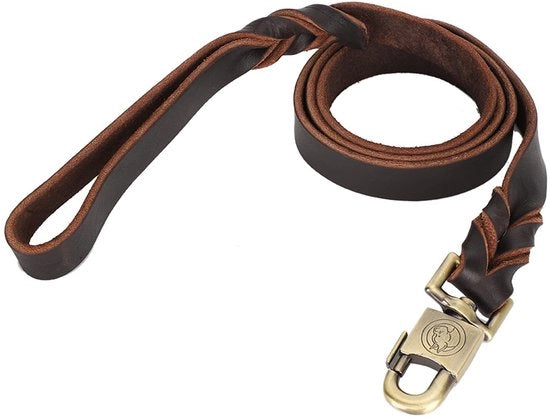 Cinturone per Cani in Pelle Molle - Lunghezza 150 cm - Adatto per Cani di Taglia Grande/Media - Resistente ai Colpi - Ecologico - Comodo e Solido