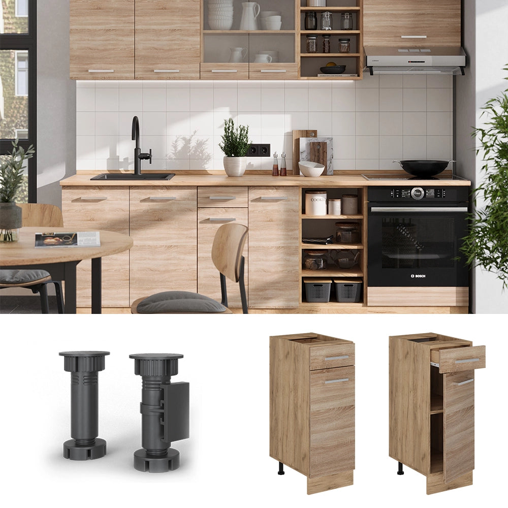 Vicco Mobiletto base per cucina Sonoma 30 cm , PL Antracite