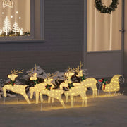 Renne LED 7 pcs Oro Tessuto 3385890