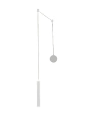 Lampada a sospensione decentrata Prado bianco opaco - Fabas Luce - LED 6,5W dimmerabile - Montaggio con decentramento