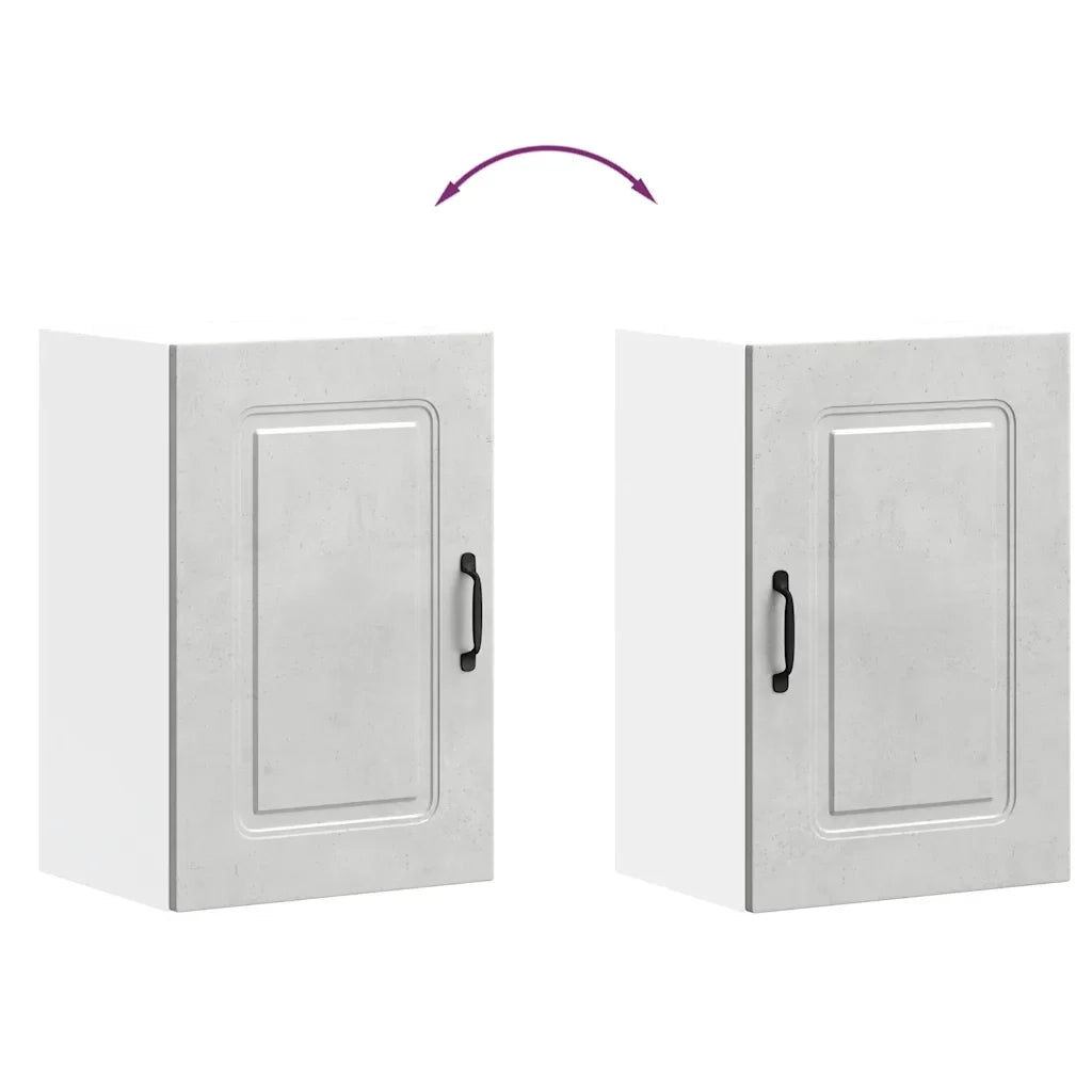 Pensile da cucina Kalmar 40 x 31 x 60 cm ampio spazio contenitivo stile moderno legno composito grigio cemento 02_0049974