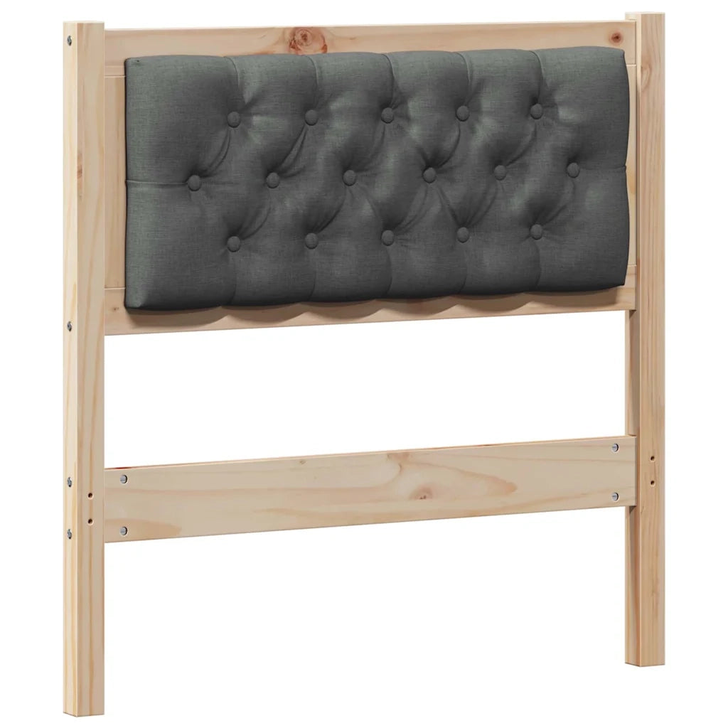 Testiera | Testata marrone e grigio scuro 75 cm Legno di pino massello