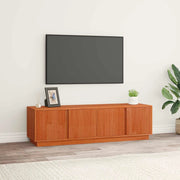 Mobile TV-Credenza per TV Marrone Cera 140 x 40 x 40 cm Legno di pino massiccio