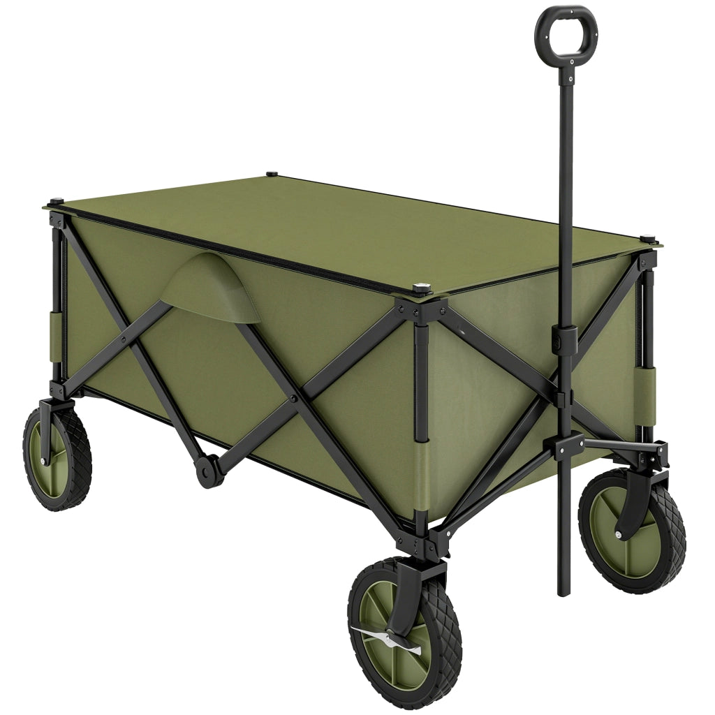 Carrello da giardino pieghevole 4 ruote ¨C zephmum ¨C bache amovibile