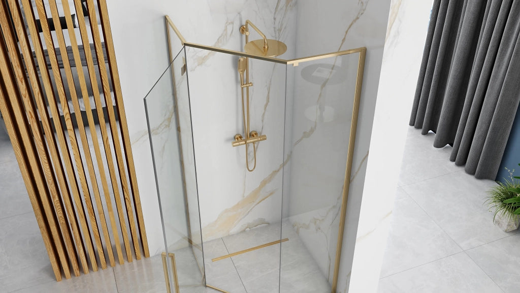 Cabina Doccia Diamond Gold 90x90 senza piatto doccia