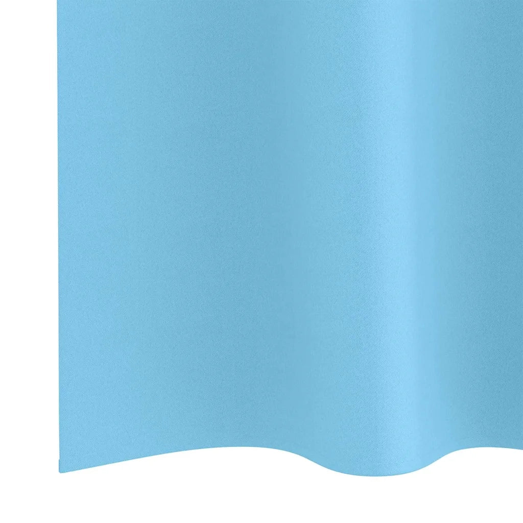 vidaXL Tende con tende 2 pcs Azzurro Poliestere