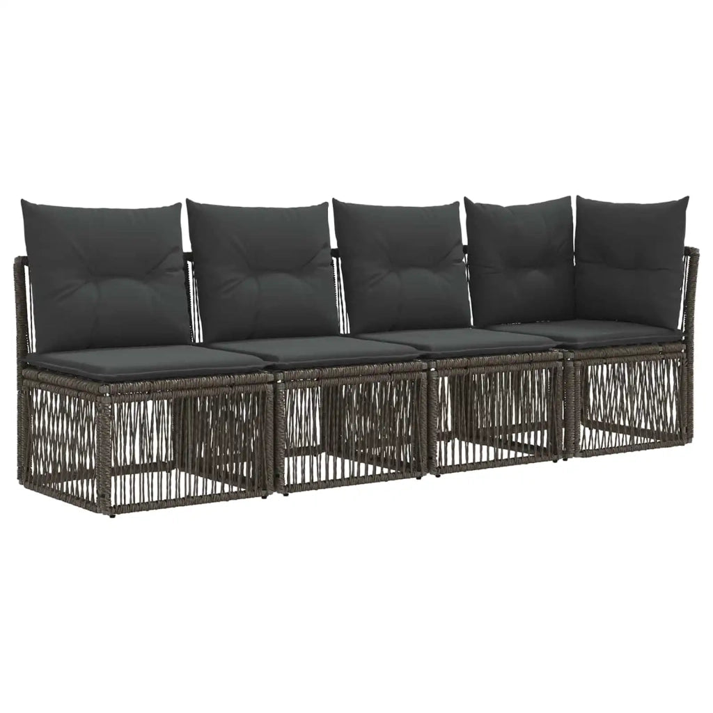Set Divano da Giardino 7 pz Grigio e Grigio Scuro polyrattan 3437099