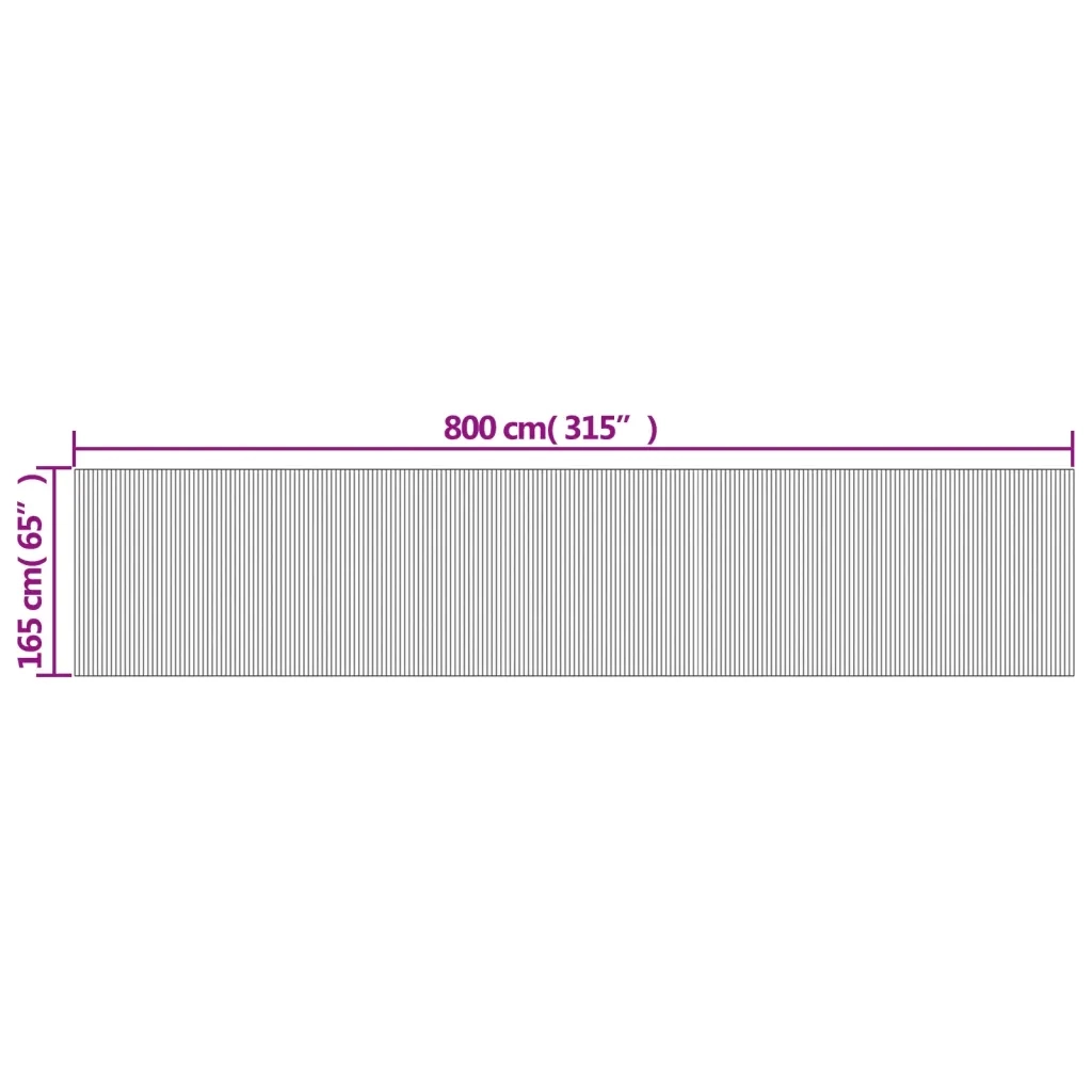Divisorio Ambienti | Divider per stanze | Paravento Nero Larghezza 800 cm Altezza 165 cm in Bamb¨´