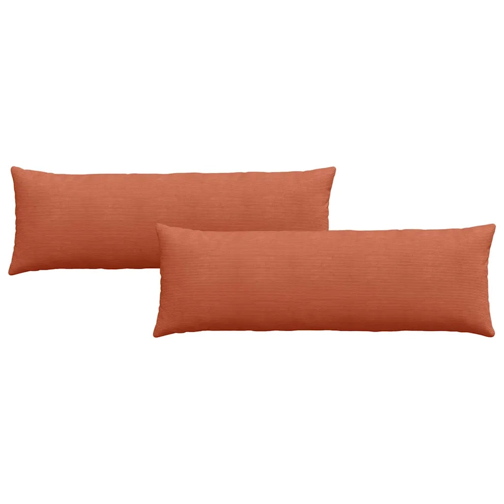 Cuscini da Divano 2 pz-Set di 2 Cuscini per Sofa Rosso Arancio 120 x 40 cm