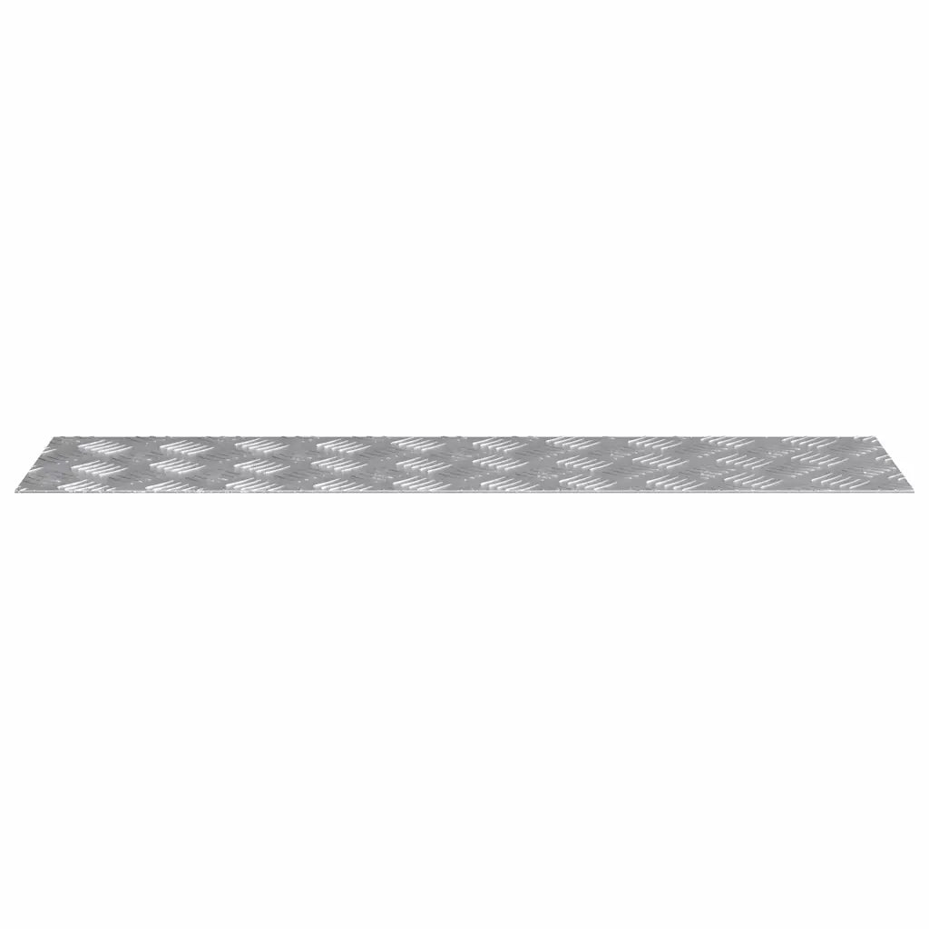 Gradini per Scale 2 pz | Tappetini per scale autoadesivi Argento 80 x 20 cm Alluminio