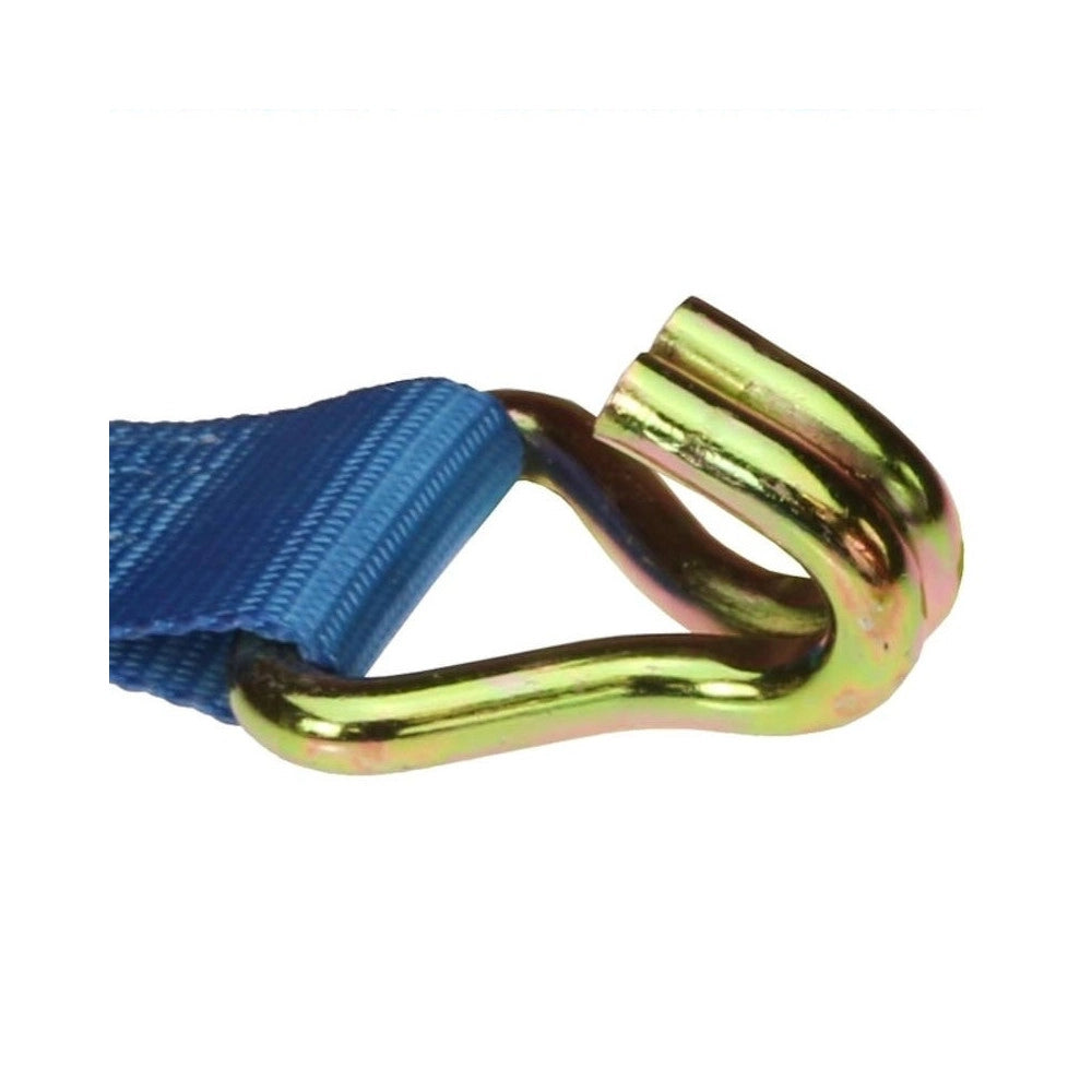 Trade Shop - Nastro Cinghia A Cricchetto 6 Metri Fibbia Ancoraggio Ferma Bagagli Fune Corda -