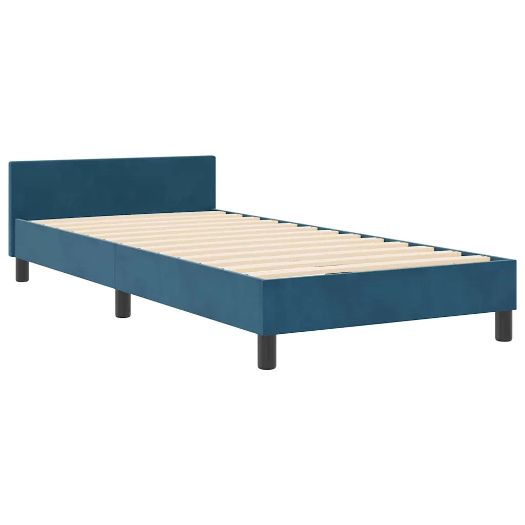 Letto a molle con testiera Blu Scuro 90 x 190 cm Velluto 3344847