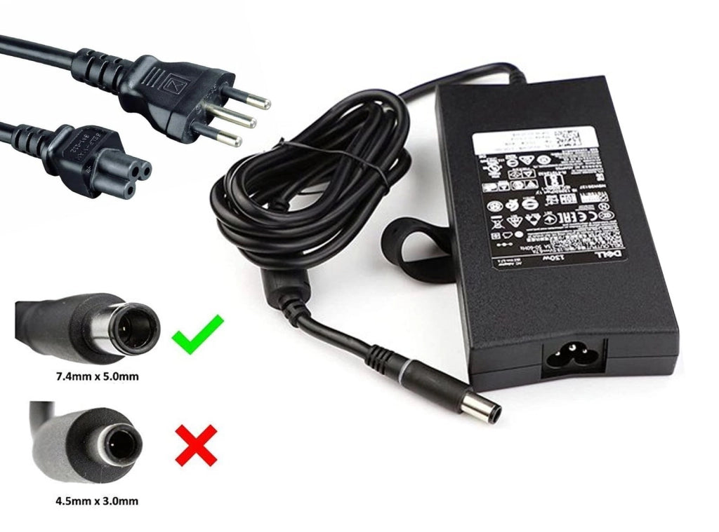 Alimentatore originale Dell 19,5V 130W 6,7A connettore tondo grande 7.4x5.0mm con cavo di alimentazione - Ricondizionato Premium