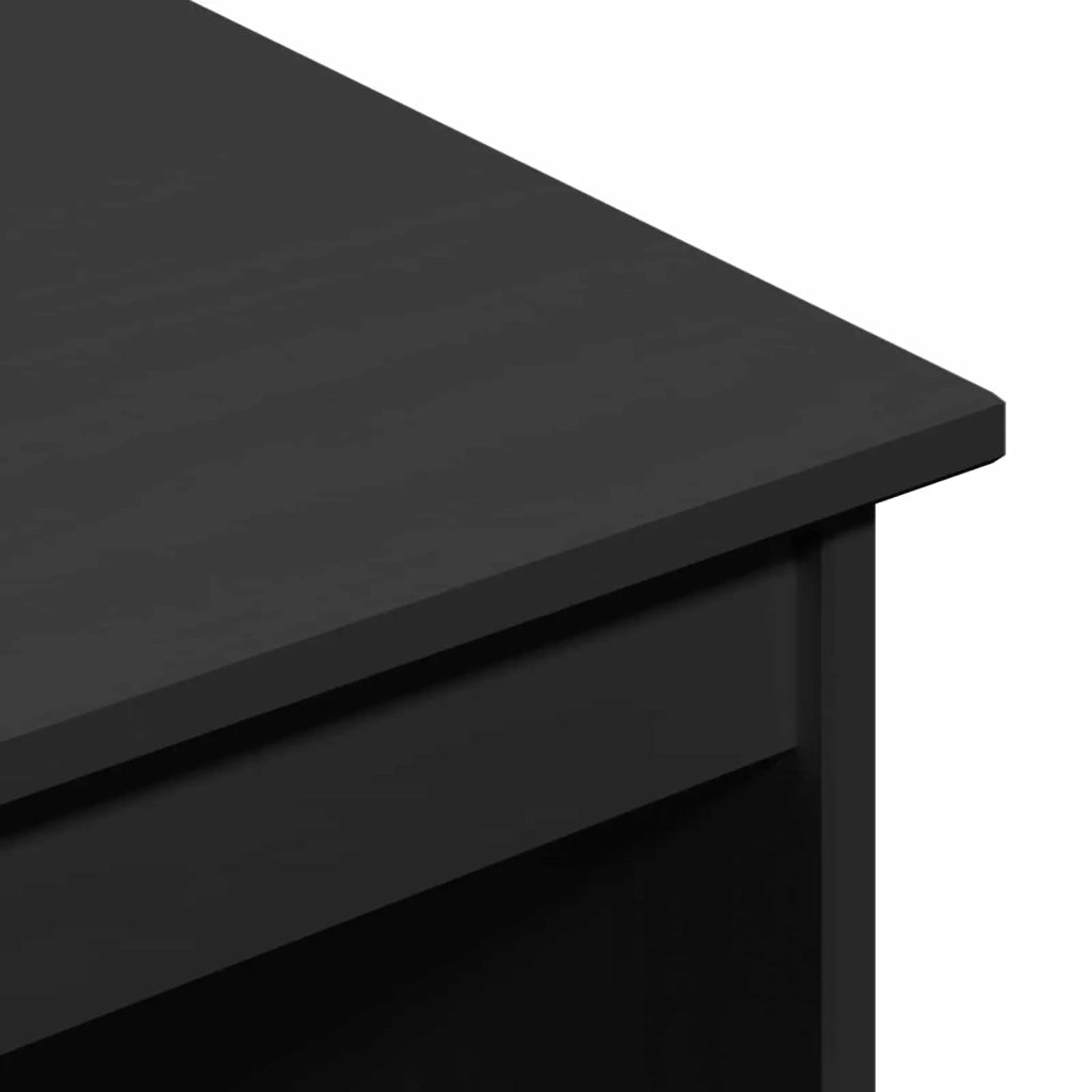 Set scrivania e mobiletto su ruote MOSS 2 pcs Nero 3438793