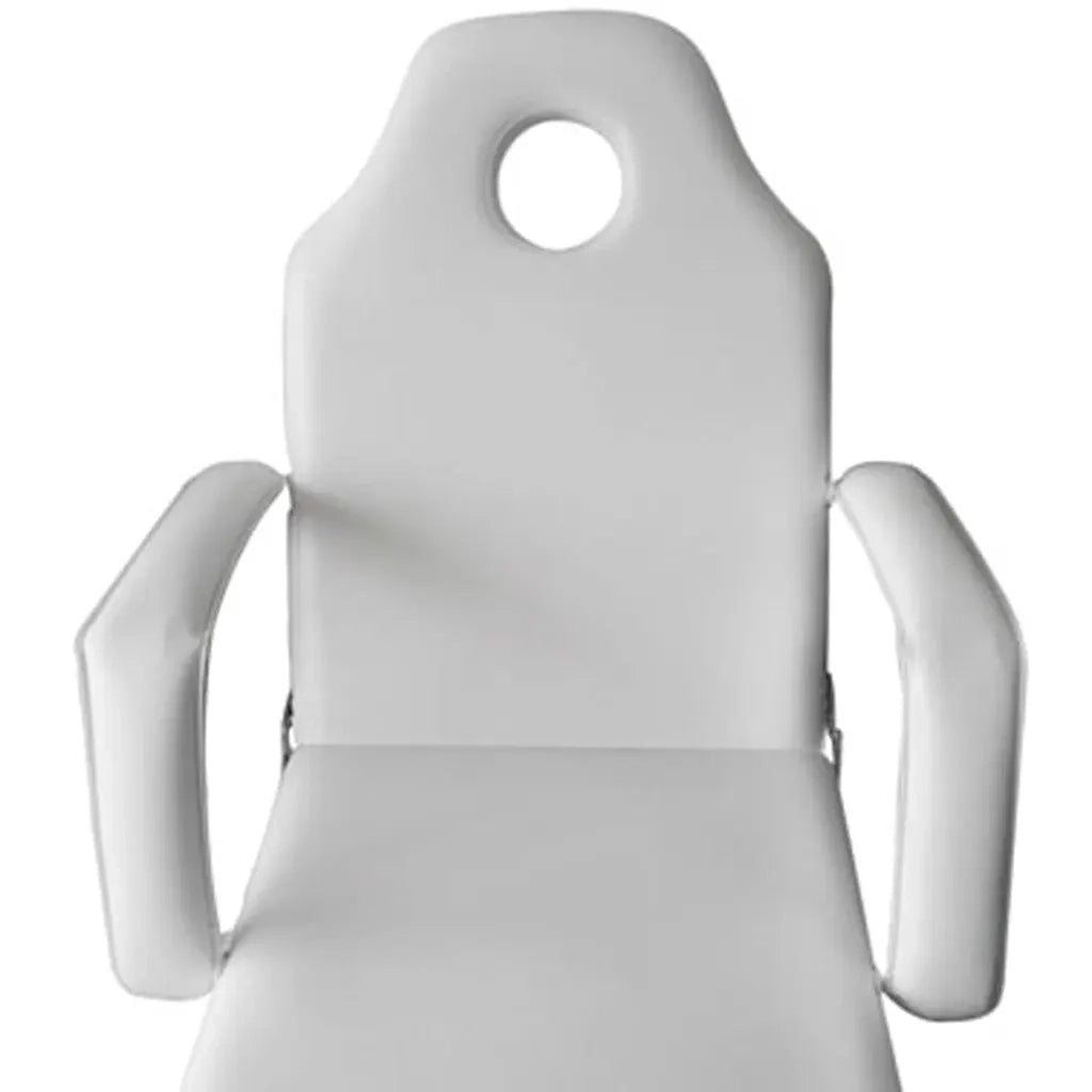 Lettino da Massaggio Portatile in Similpelle 185x78x76cm Bianco 110042