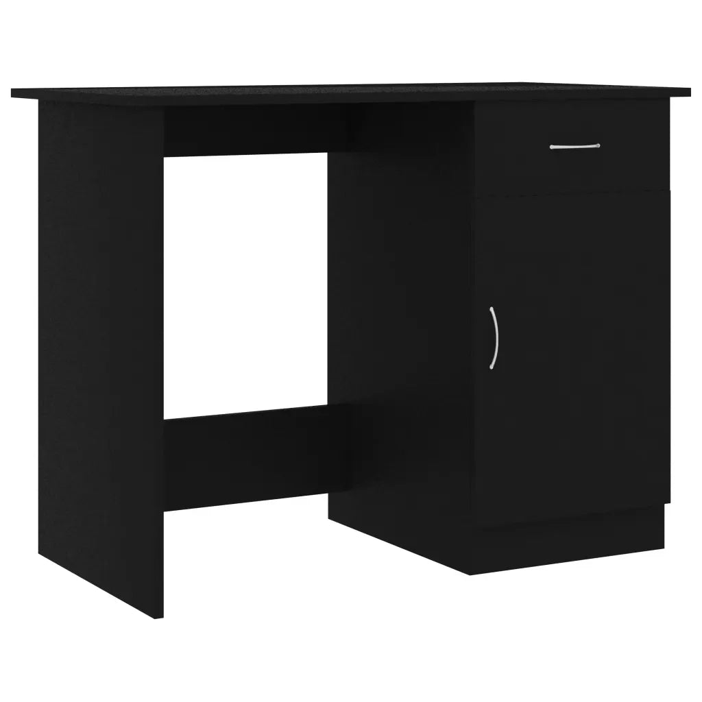 Scrivania Nera 100x50x76 cm in Legno Multistrato 801081