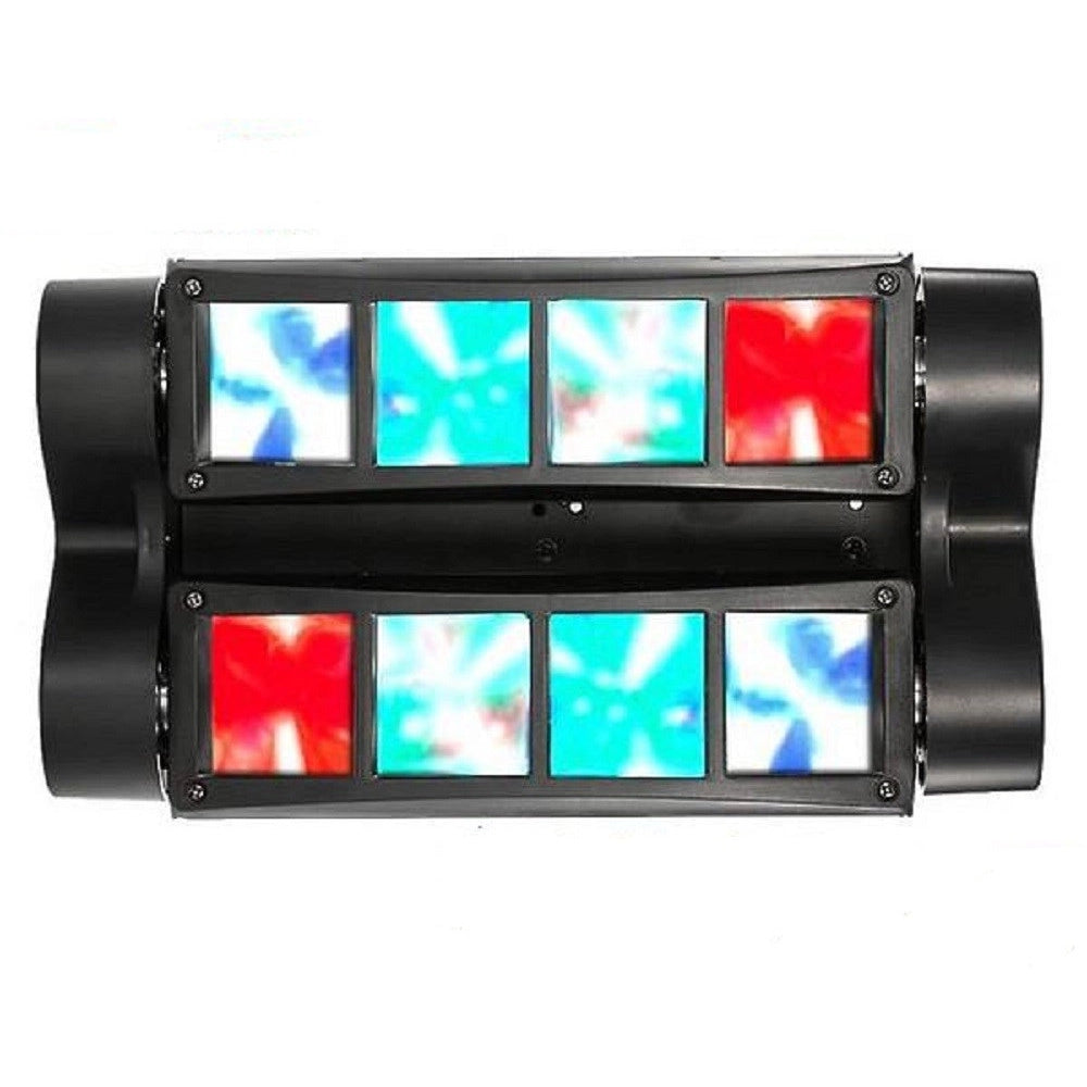 Trade Shop - Effetti Luce A Testa Mobile Multiraggio Rush Multi Beam Mini Spider 8 Raggi Beam -