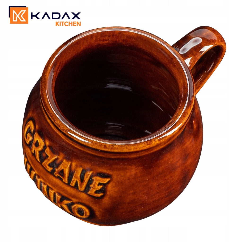 Tazza da vin brulé KADAX con manico, 300 ml, in gres.