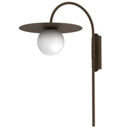 Applique Flat Luminex 1xE27 bronzo sfera bianca metallo